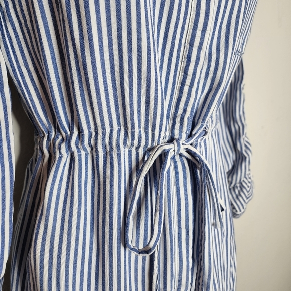 Lulus | Lifestyle Blue and White Striped Long Sleeve Shirt Dress - Picture 8 of 13